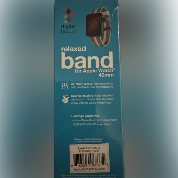 🌦️ FREE w/any bundle purchase!! NIB Apple Watch Nylon Striped band. - Picture 5 of 7
